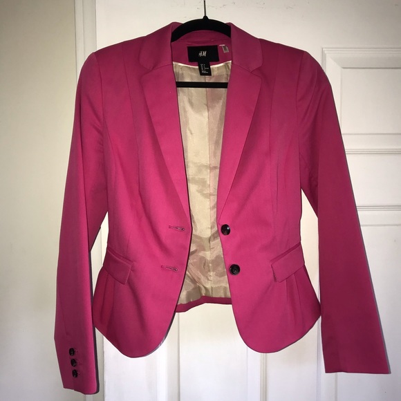 H&M SIZE 6 HOT PINK BLAZER - Picture 3 of 11